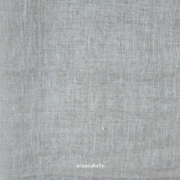 Natural Linen Unbleached Flax Scarf - Picture 2 of 8